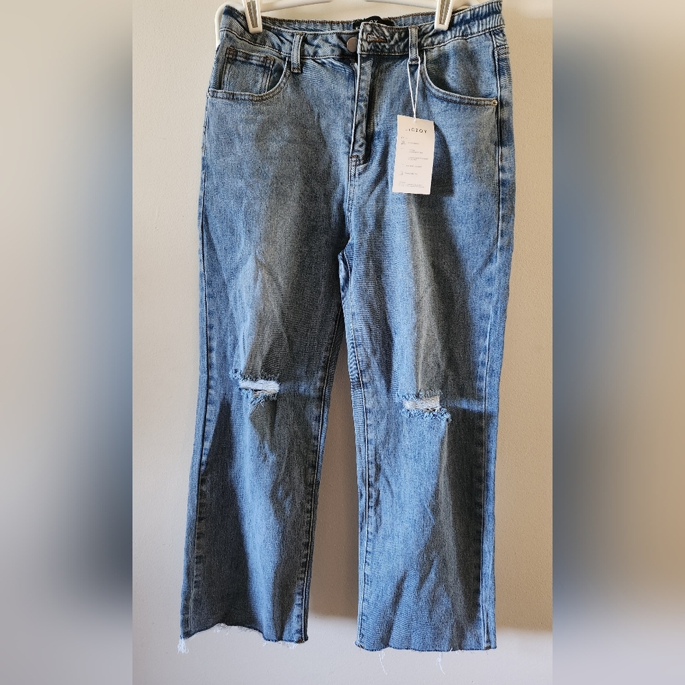 NWT Kiczoy Cropped Raw Hem Women's Size Medium